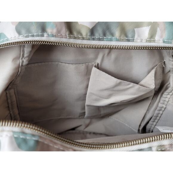 Pastel Camouflage Mini Backpack with White Faux Leather Straps - Picture 9 of 9